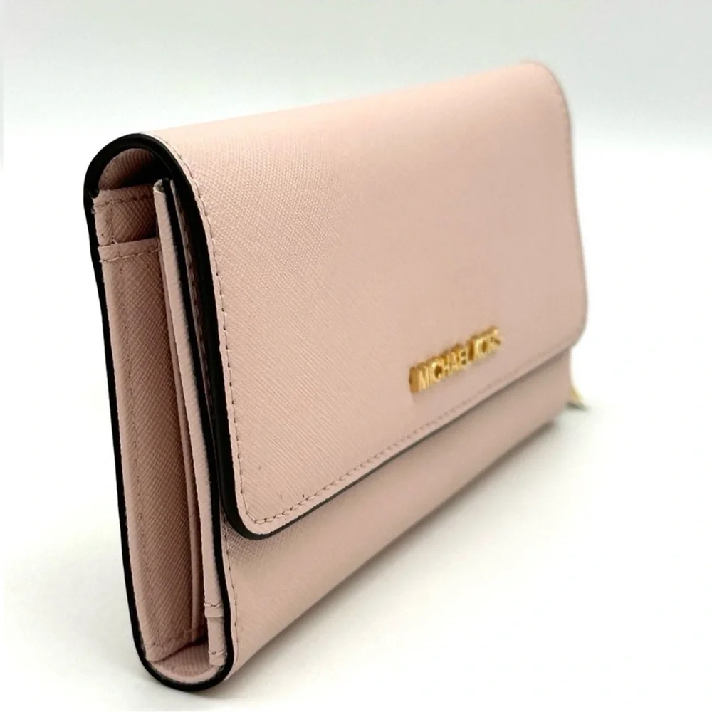 Michael Kors Large Trifold Wallet Vanilla/Brown (NWT)